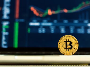 Bitcoin logo computer