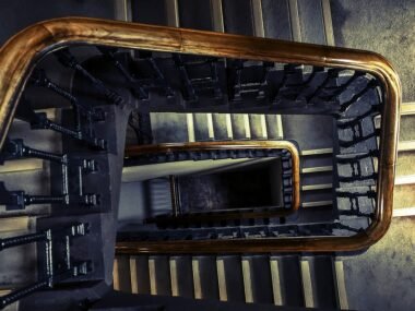 aeriel view staircase